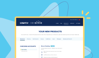LGFCU hub screenshot of all of Civic product 