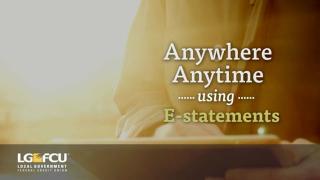 Anywhere, anytime using E-statements