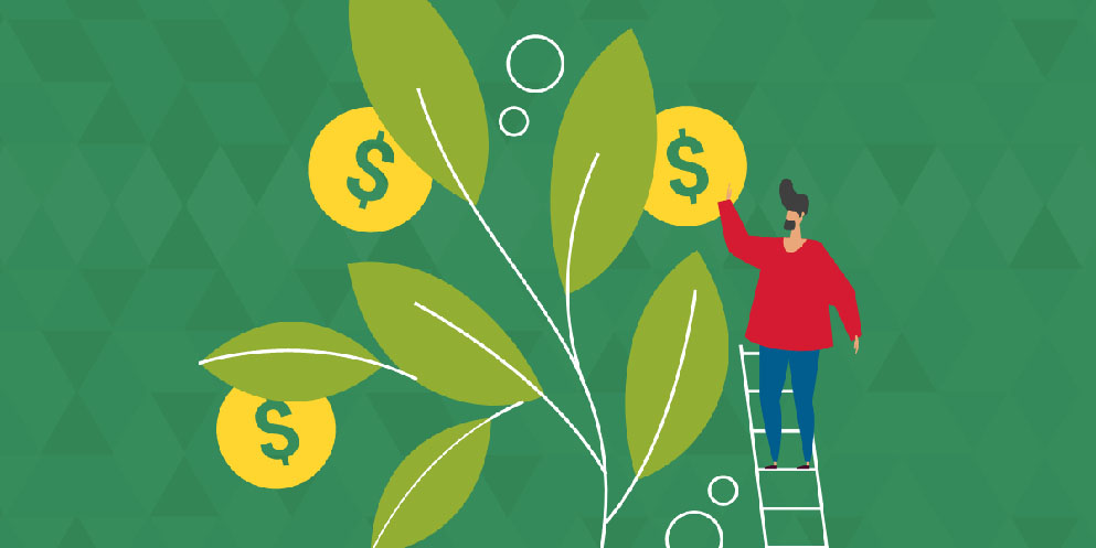Illustration of money tree