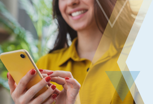 Woman holding phone